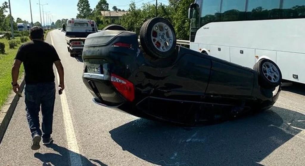 Samsun'da otomobil takla attı: 1 yaralı