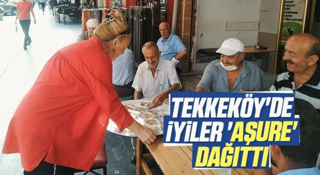 Tekkeköy'de İYİ'ler 'aşure' dağıttı