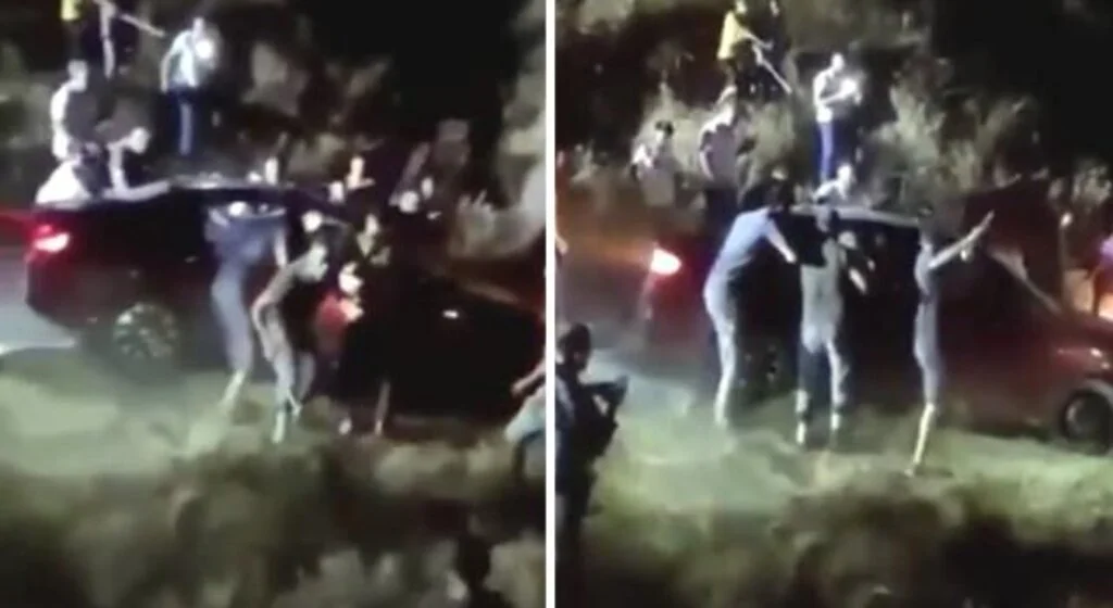 "Teröristler orman yakacak" iddiası ortalığı karıştırdı! Eli sopalı grup, yolunu kestikleri araca böyle saldırdı