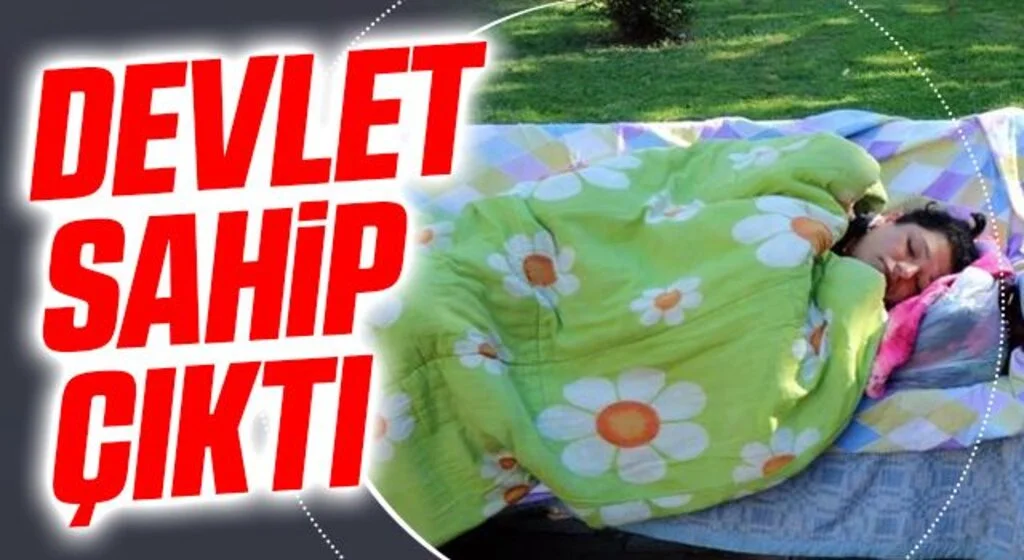 3 aydır parkta yaşayan kadına devlet sahip çıktı