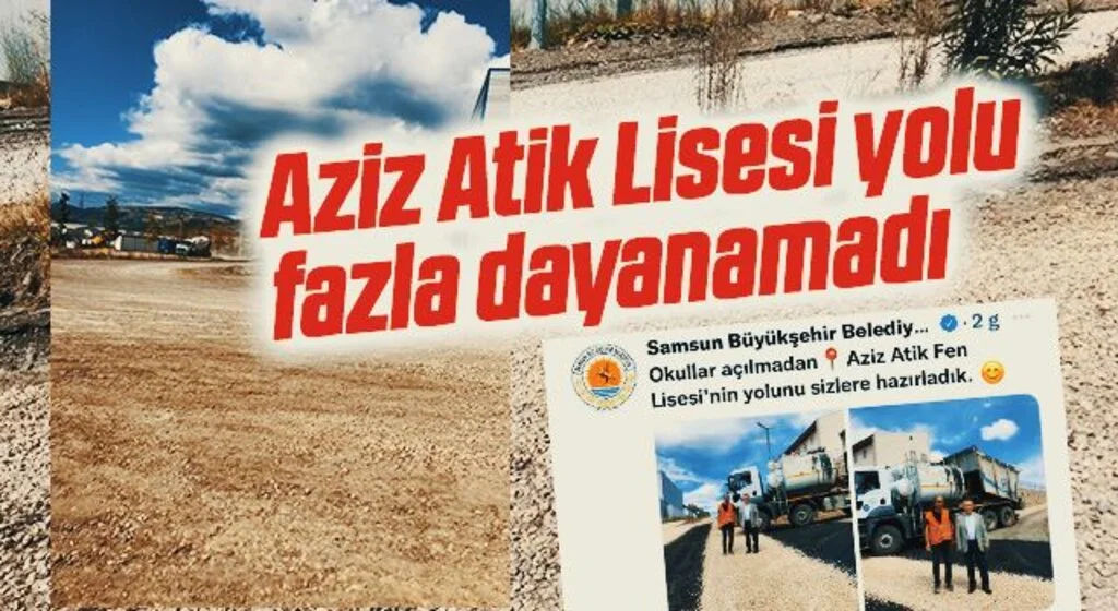 Aziz Atik Lisesi yolu fazla dayanamadı