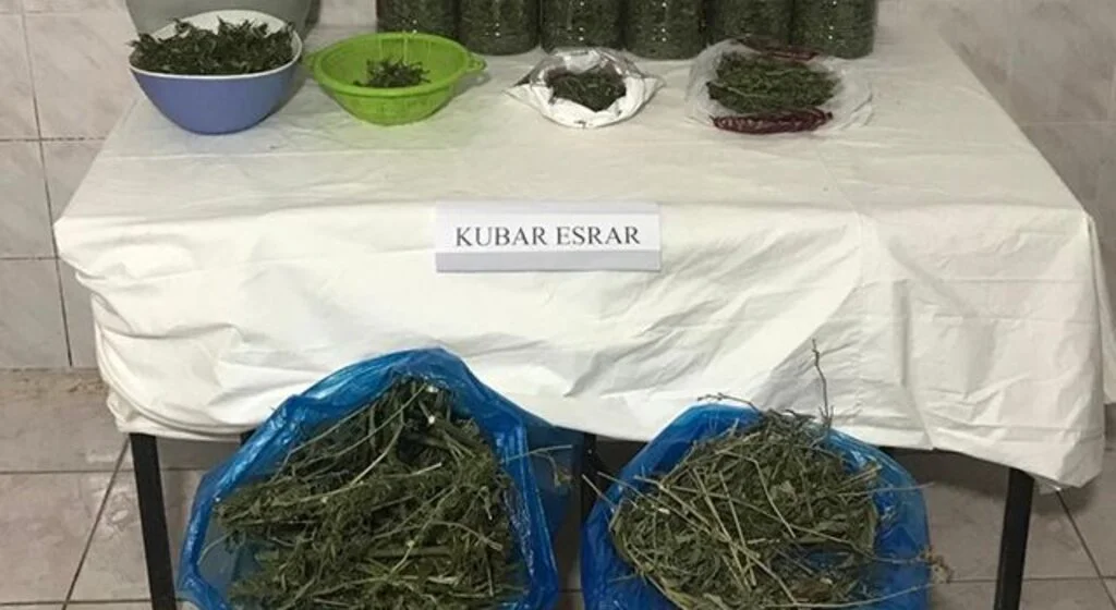 Bafra’da 10 kilo kubar esrar ele geçirildi