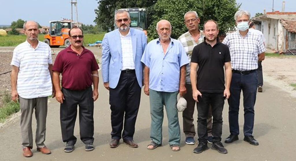 Bafra'da beton yol atağı