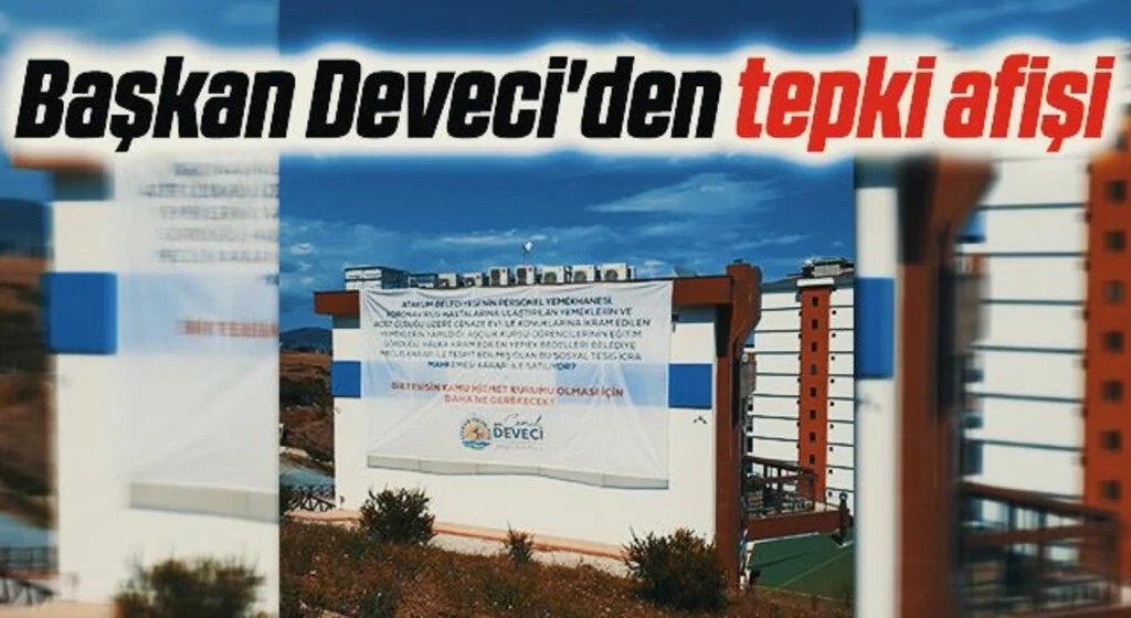 Başkan Deveci'den tepki afişi 