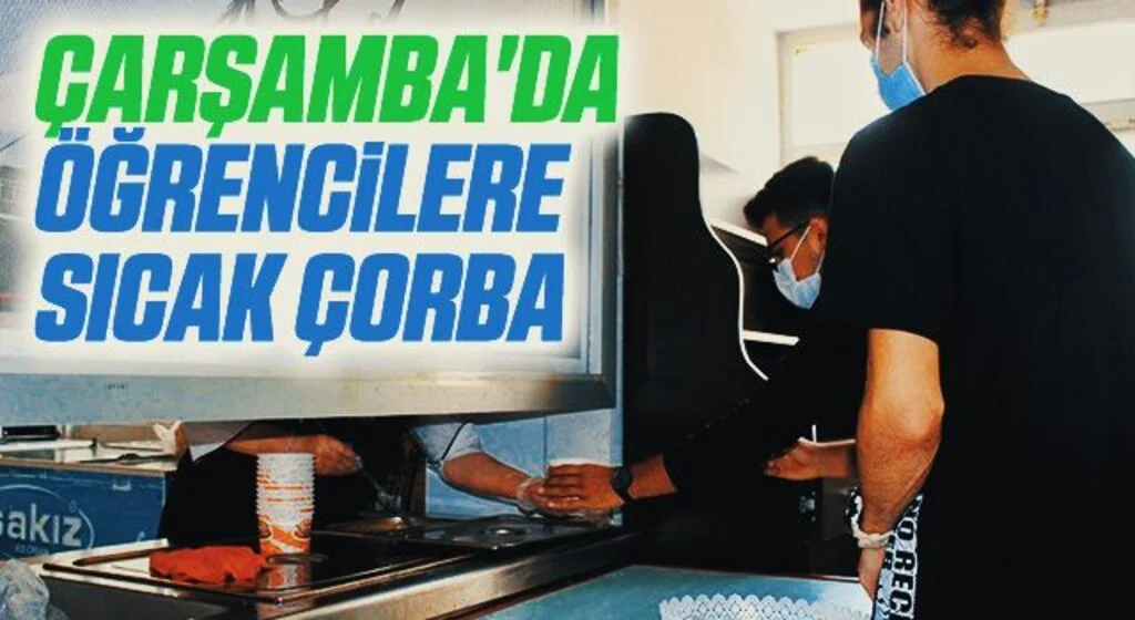 Çarşamba'da Öğrencilere sıcak çorba