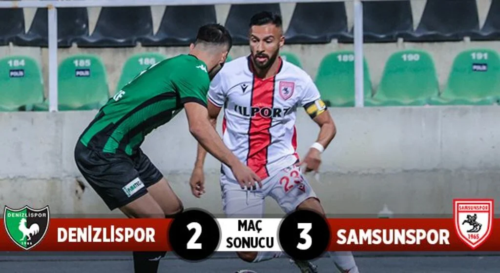 Denizlispor: 2 Yılport Samsunspor: 3 (maç sonucu)
