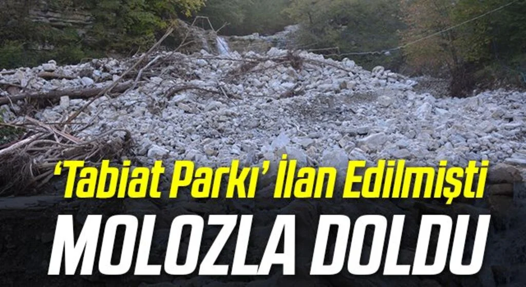 Erfelek Şelaleleri molozla doldu