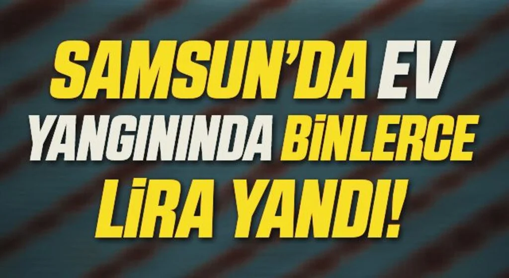 Evdeki yangında çantadaki 59 bin lira da yandı