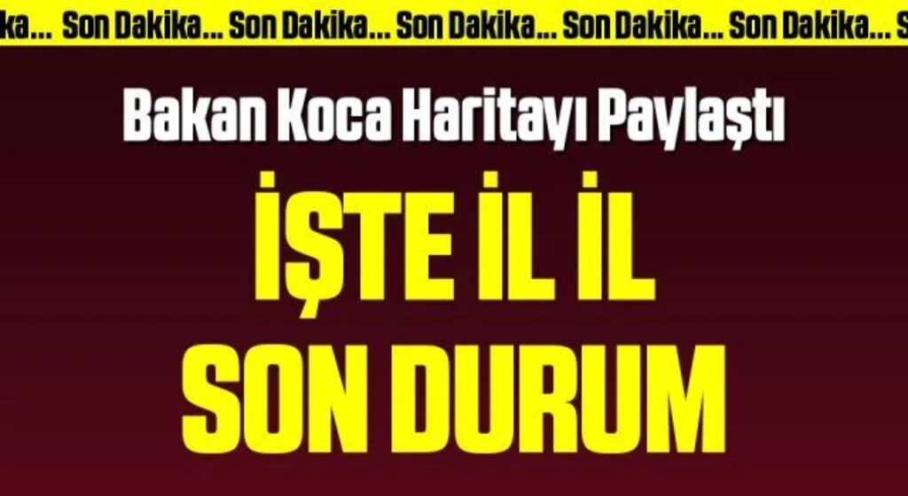Fahrettin Koca, illere göre haftalık vaka sayısını paylaştı