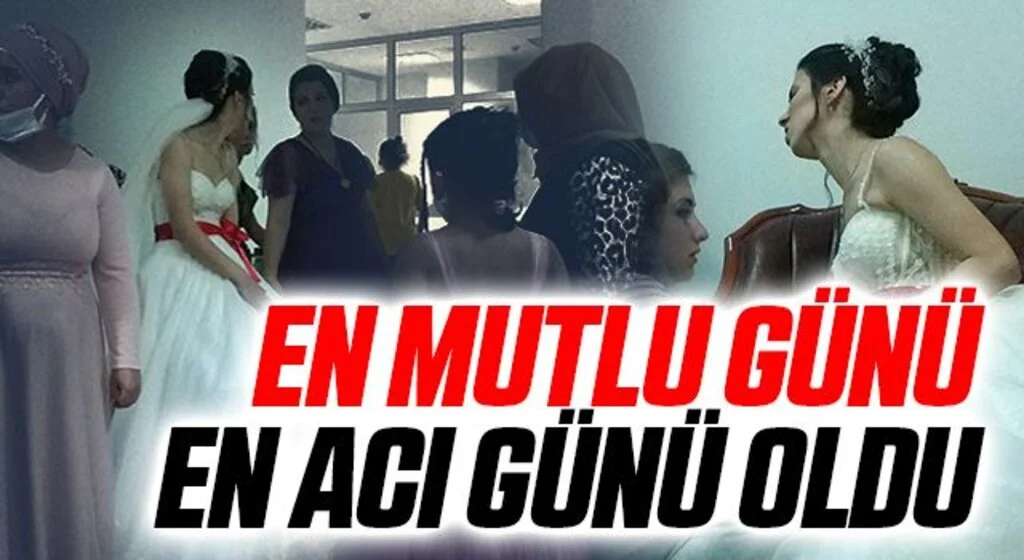 Gelin en mutlu gününde anne acısı yaşadı