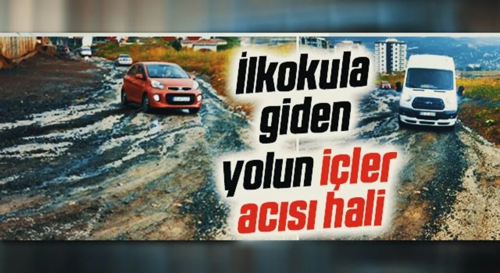 İlkokula giden yolun içler acısı hali