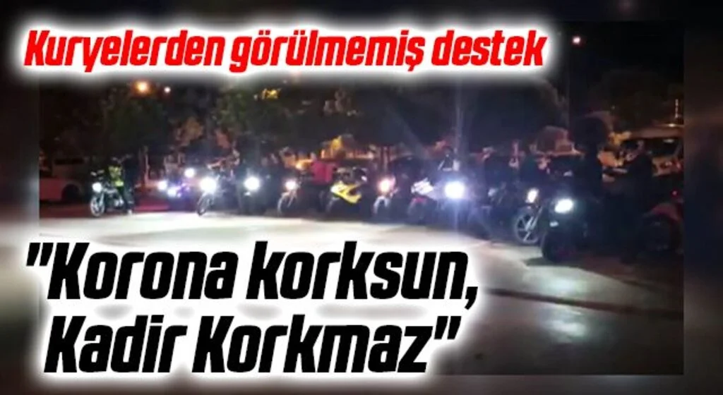 Kovid-19 tedavisi gören trafik polisine kuryelerden görülmemiş destek