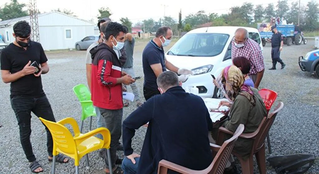 Mevsimlik tarım işçileri aşılandı