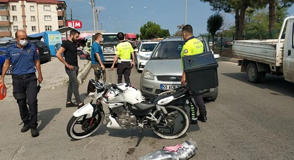 Otomobil ile motosiklet çarpıştı: 1 yaralı