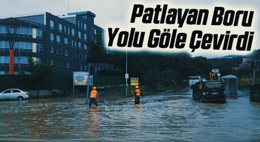 Patlayan Boru Yolu Göle Çevirdi