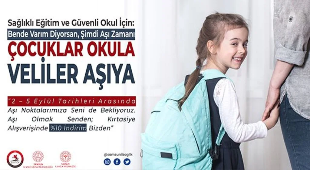 Samsun'da "Çocuklar Okula, Veliler Aşıya" aşı kampanyası başlıyor