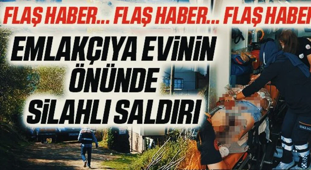 Samsun'da Emlakçıya evinin önünde silahlı saldırı: Eşi öldü, kendisi ağır yaralandı