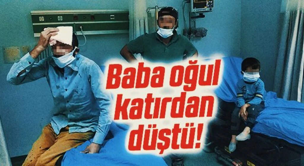 Samsun'da Katırdan düşen baba oğul hastanelik oldu