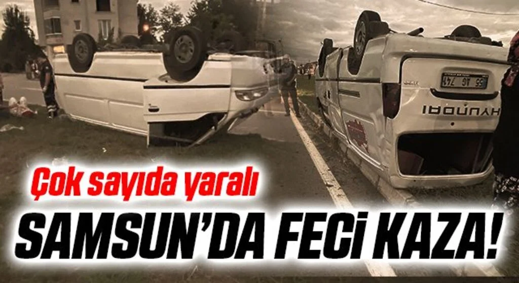 Samsun'da Minibüs Takla Attı: 7 Yaralı