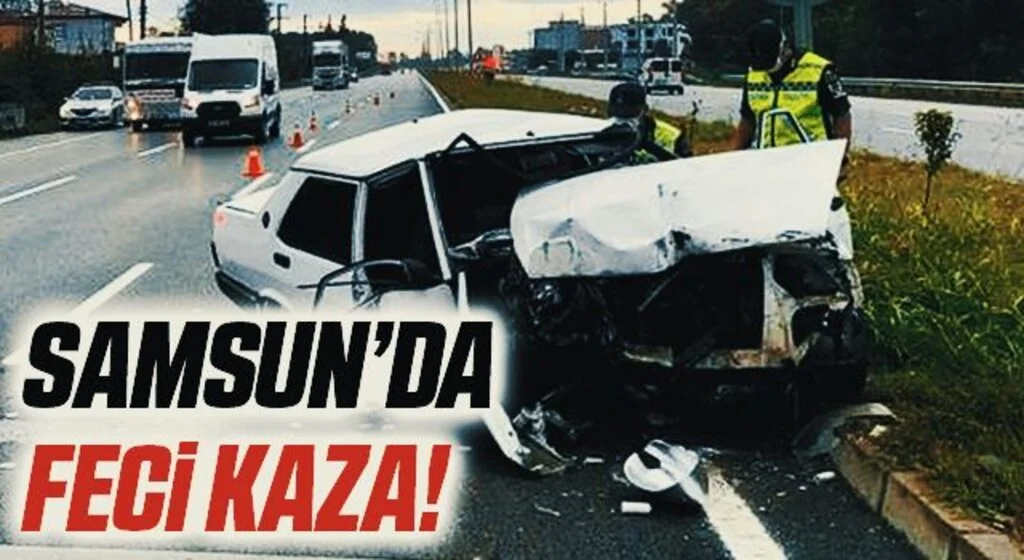 Samsun'da otomobil aydınlatma direğine çarptı: 1 yaralı