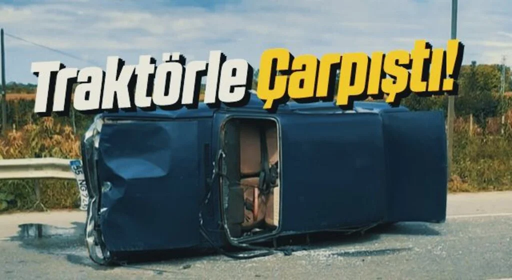 Samsun'da otomobil ile traktör çarpıştı: 2 yaralı