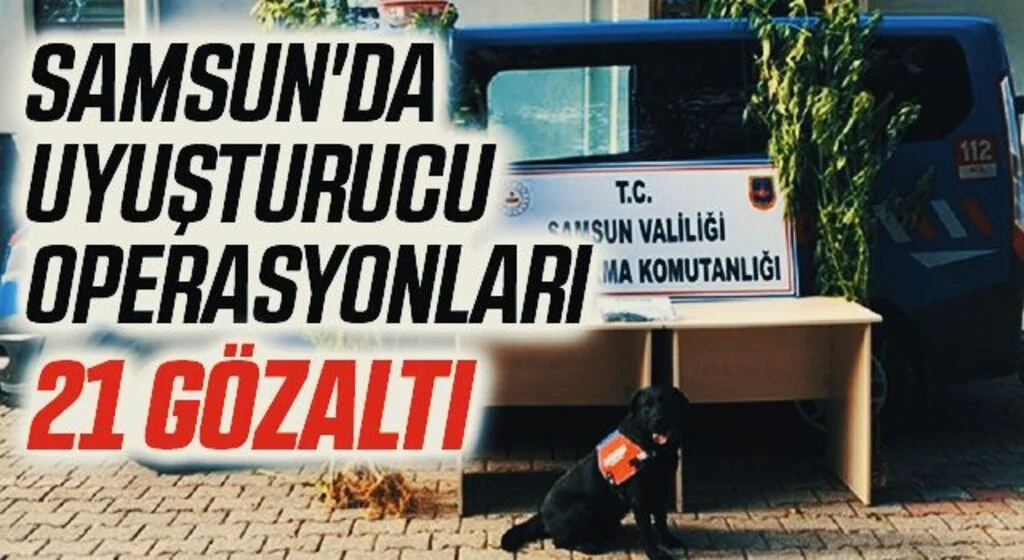 Samsun'da uyuşturucu operasyonlarında 21 şüpheli yakalandı
