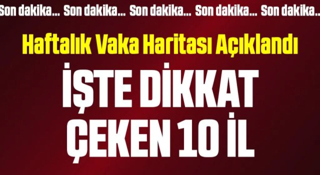 Son Dakika: İllere göre haftalık vaka haritası açıklandı