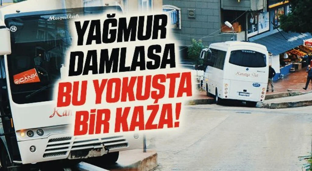 Tehlikeli yokuşta yine trafik kazası