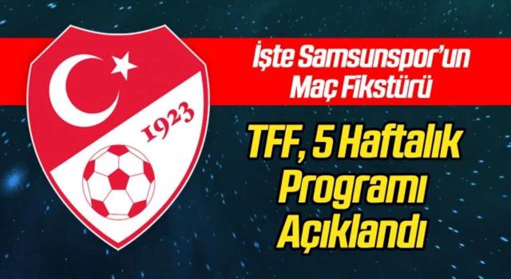 TFF 1.Lig 5 Haftalık Programı Açıklandı