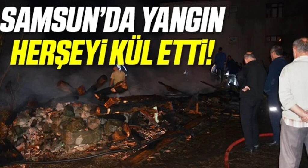 Yangında 2 ahır, 1 ambar ve 2 garaj yeri kül oldu