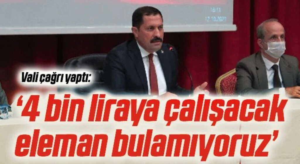 '4 bin liraya çalışacak eleman bulamıyoruz, iş arayan varsa gönderin!'