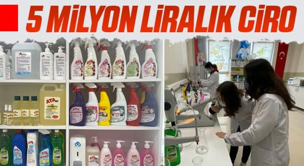 "Ata Kimya" markasıyla üretim yapan liseden 5 milyon liralık ciro