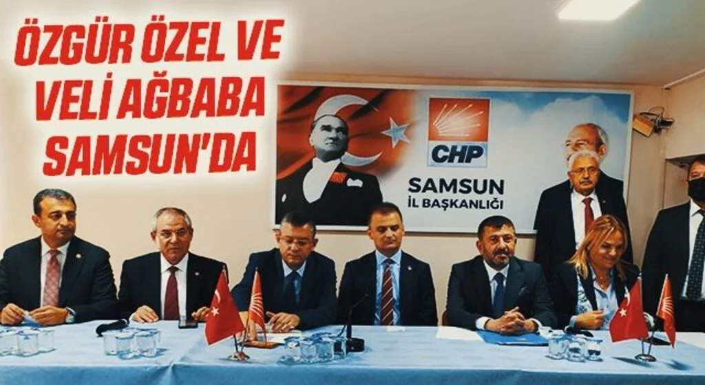 CHP Grup Başkanvekili Özgür Özel ve CHP Genel Başkan Yardımcısı Veli Ağbaba Samsun'da