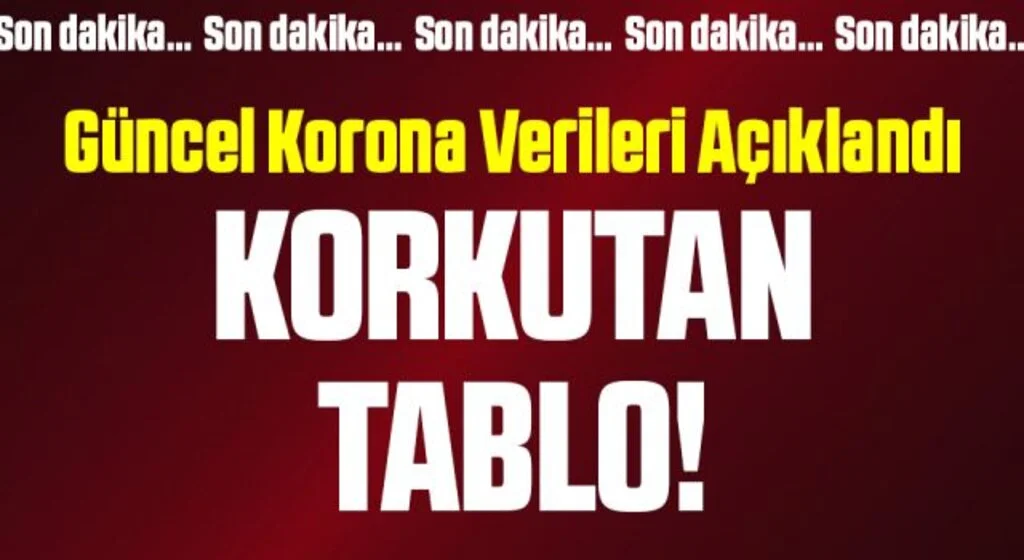 Corona virüsü tablosu açıklandı! İşte bugünkü vefat ve vaka sayısı