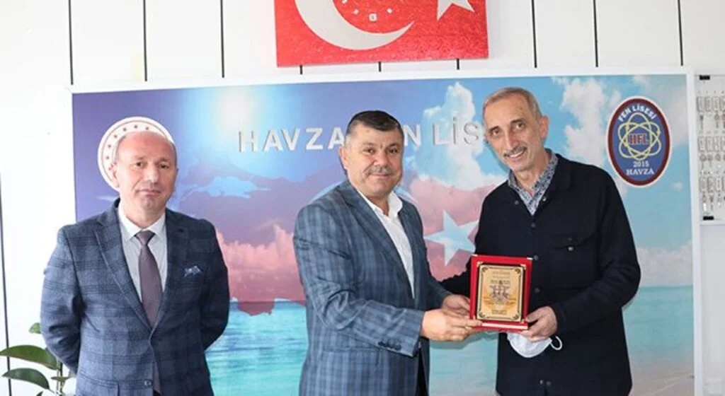 Havza Fen Lisesi'nden teşekkür plaketi