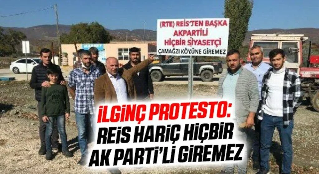 İlginç protesto: Reis hariç hiçbir AK Parti’li giremez