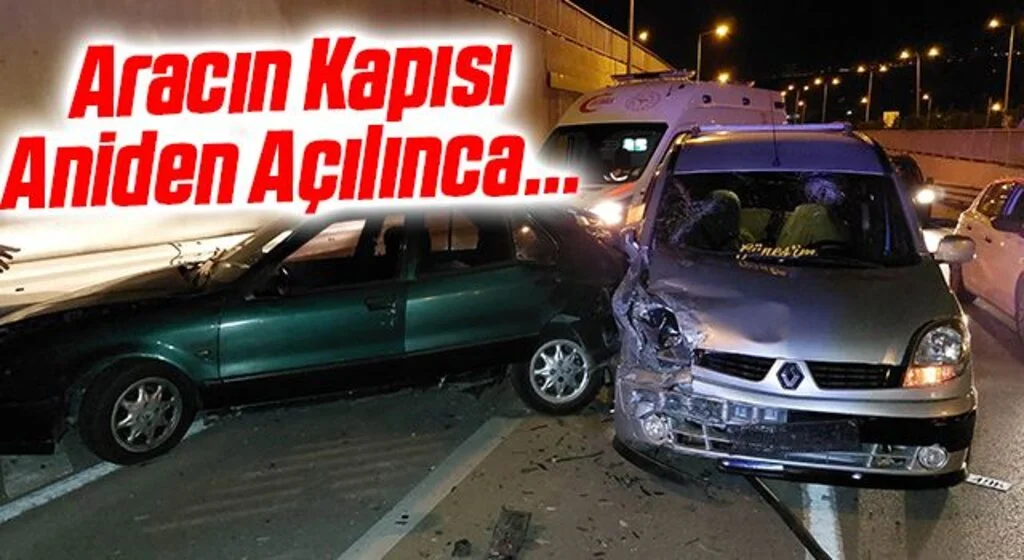 Kapısı açılan otomobil kazaya sebep oldu: 7 yaralı