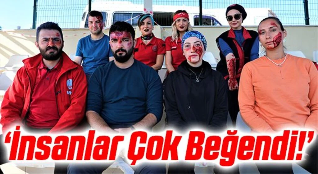 Onlar 112 tatbikatlarının vazgeçilmez ’makyaj ustaları’