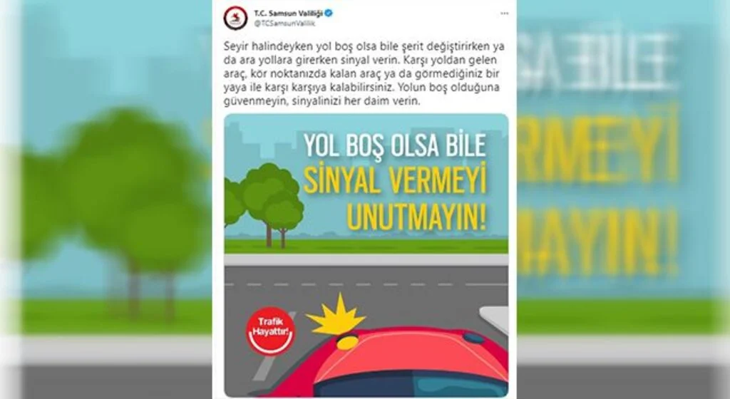 Samsun Valiliği'nden sinyal uyarısı 