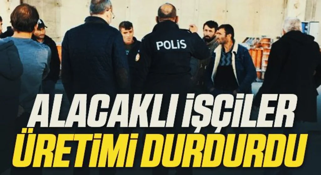 Samsun'da Alacaklı işçiler üretimi durdurdu 