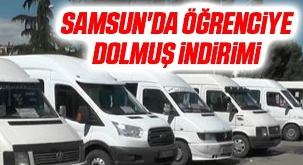 Samsun'da Öğrenciye Dolmuş indirim
