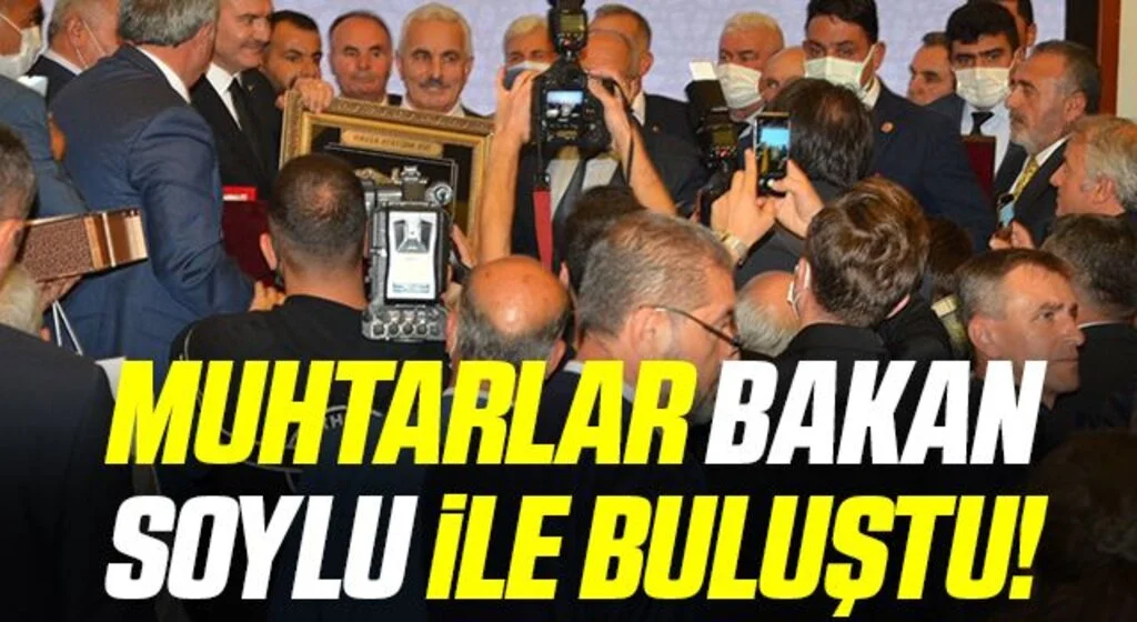 Samsunlu Muhtarlar Bakan Soylu ile buluştu