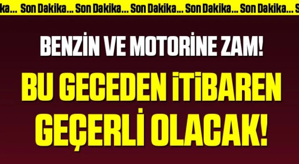 Son Dakika: EPGİS duyurdu! Benzin ve motorine zam