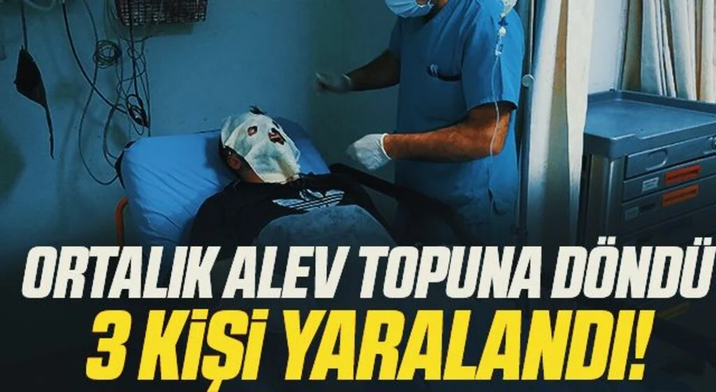 Tamircideki araçtan sızan LPG parladı: 3 yaralı