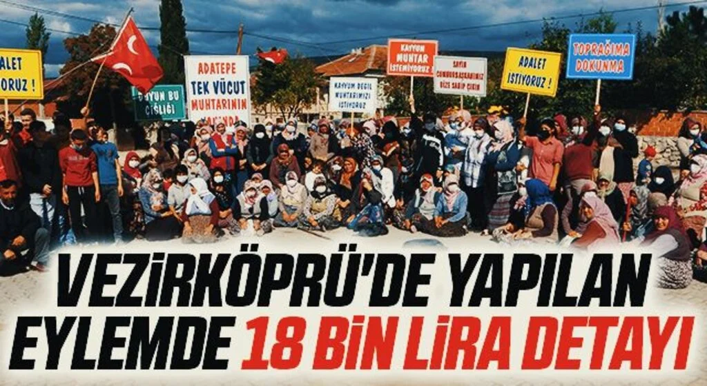 Vezirköprü'de Yapılan Eylemde 18 Bin Lira Detayı