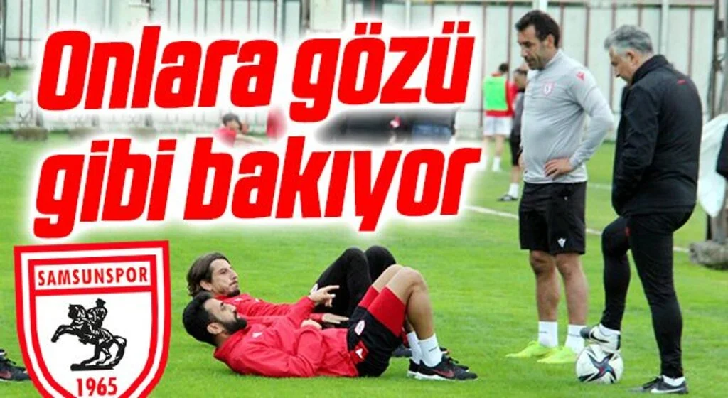 Yılport Samsunspor Teknik Direktörü Mehmet Altıparmak Onlara gözü gibi bakıyor