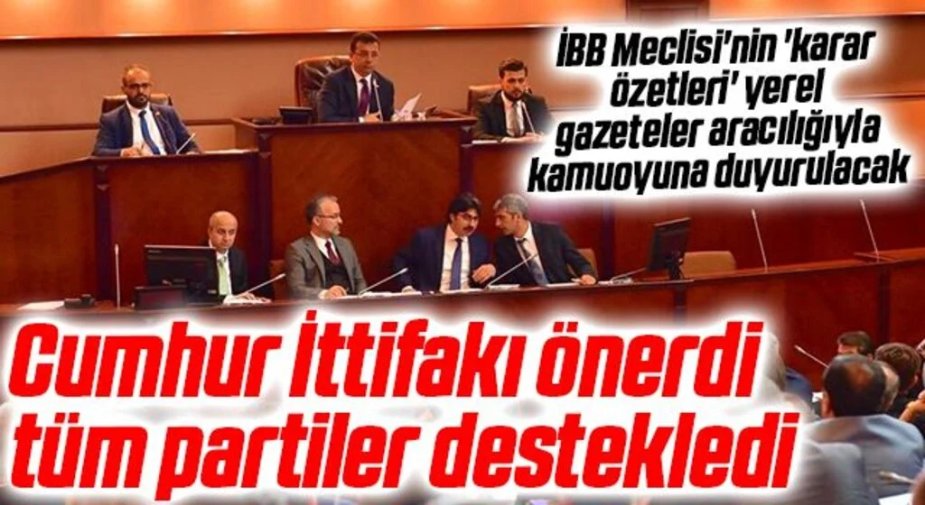 Cumhur İttifakı önerdi tüm partiler destekledi