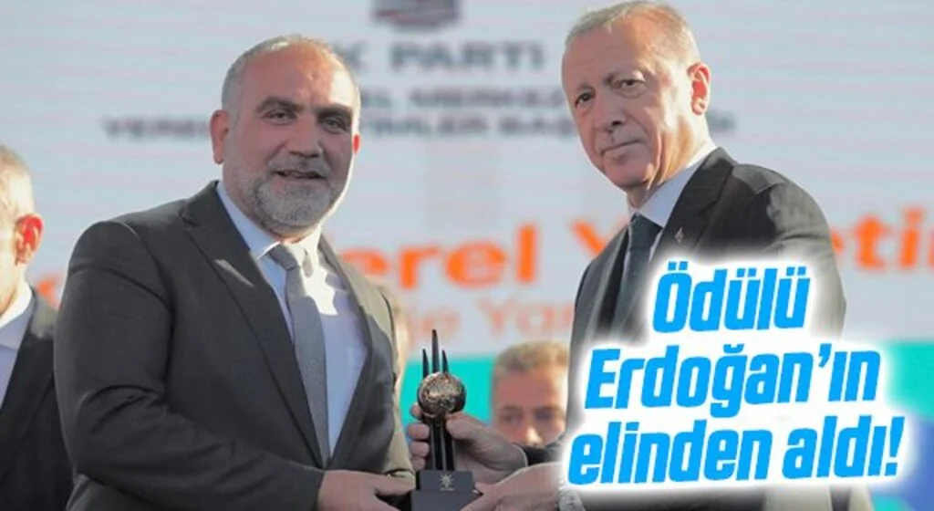 Cumhurbaşkanı'nın elinden ödül alan Başkan Sandıkçı: "Bu ödül Canik'in gururu"