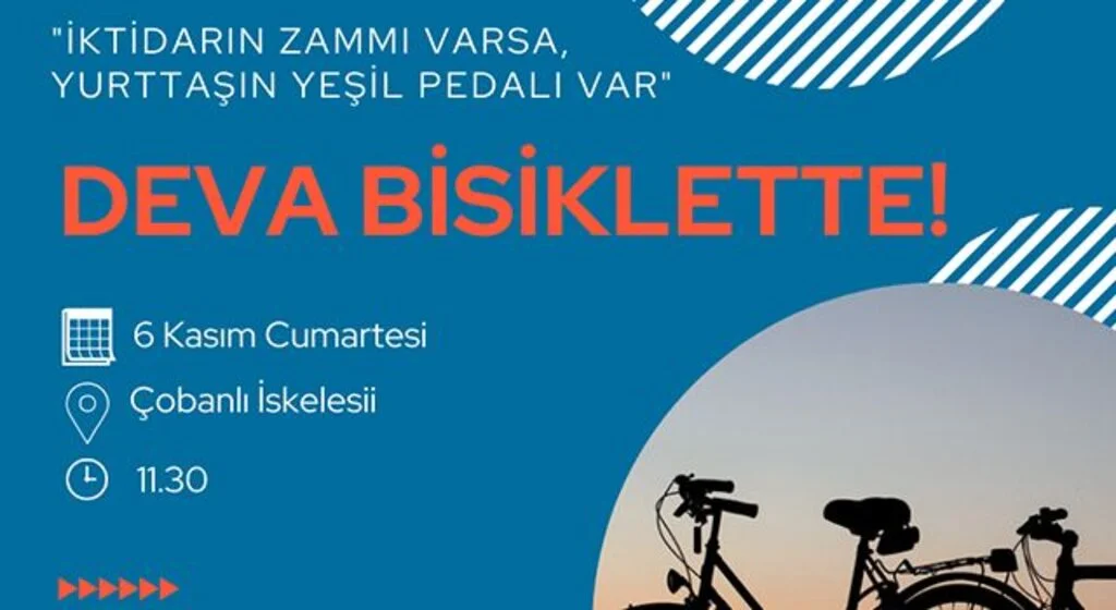 DEVA üyelerinden bisikletli protesto