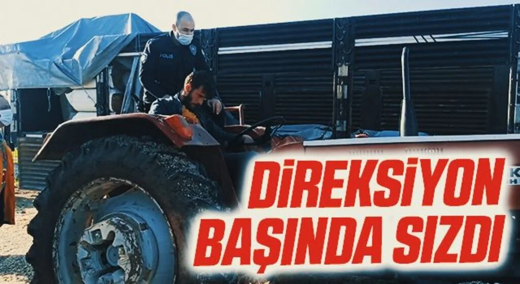 Direksiyon başında sızdı, küspe yığınına çarptı
